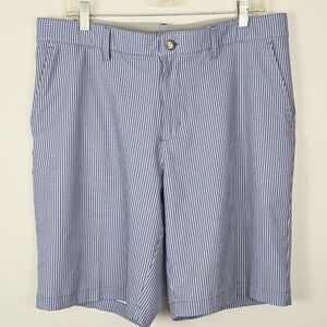 ADIDAS -Men's 34  Ultimate 365 Gingham Blue Micro Check Performance Golf Shorts